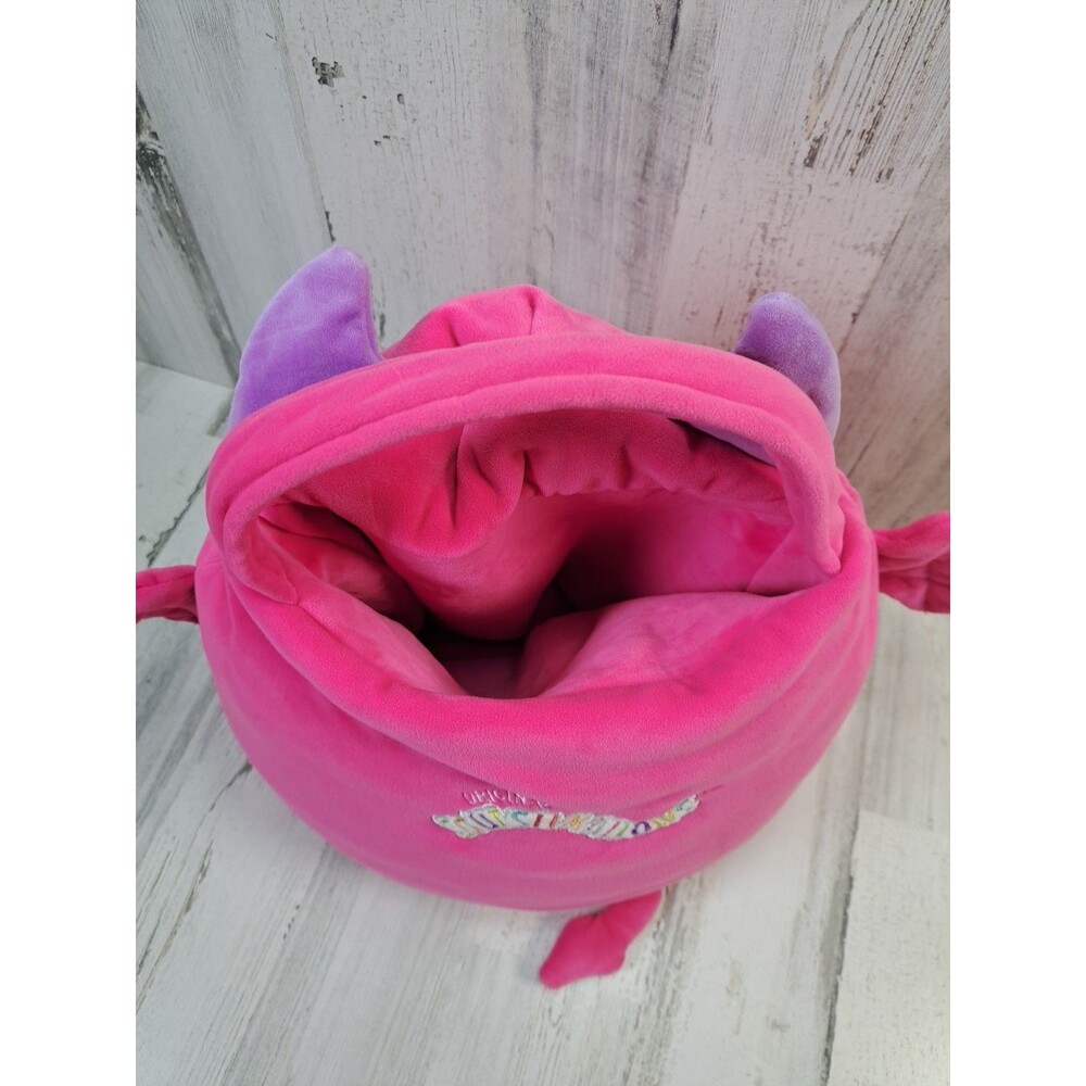 Squishmallows Plush Wakisha The Pink Devil Bat 16” Treat Pail Easter Basket Gift - Picture 9 of 11